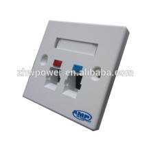 Wall utp faceplate AMP rj45 cat6e face plate , utp face plate